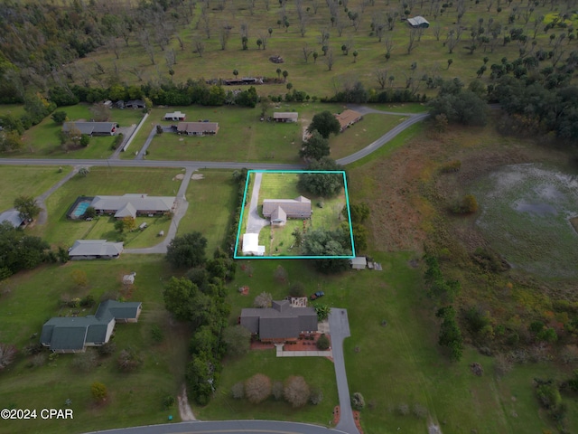 drone / aerial view featuring a rural view