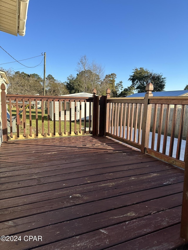 view of wooden deck