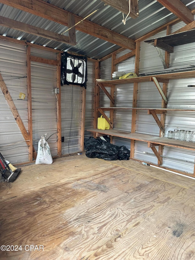 view of storage room