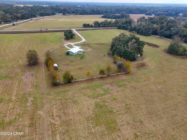 drone / aerial view featuring a rural view