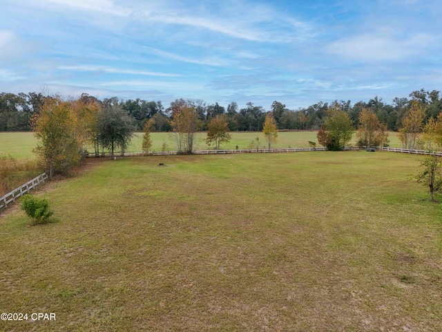 view of yard featuring a rural view