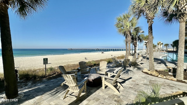 water view featuring a view of the beach