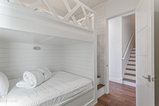 bedroom featuring wood-type flooring