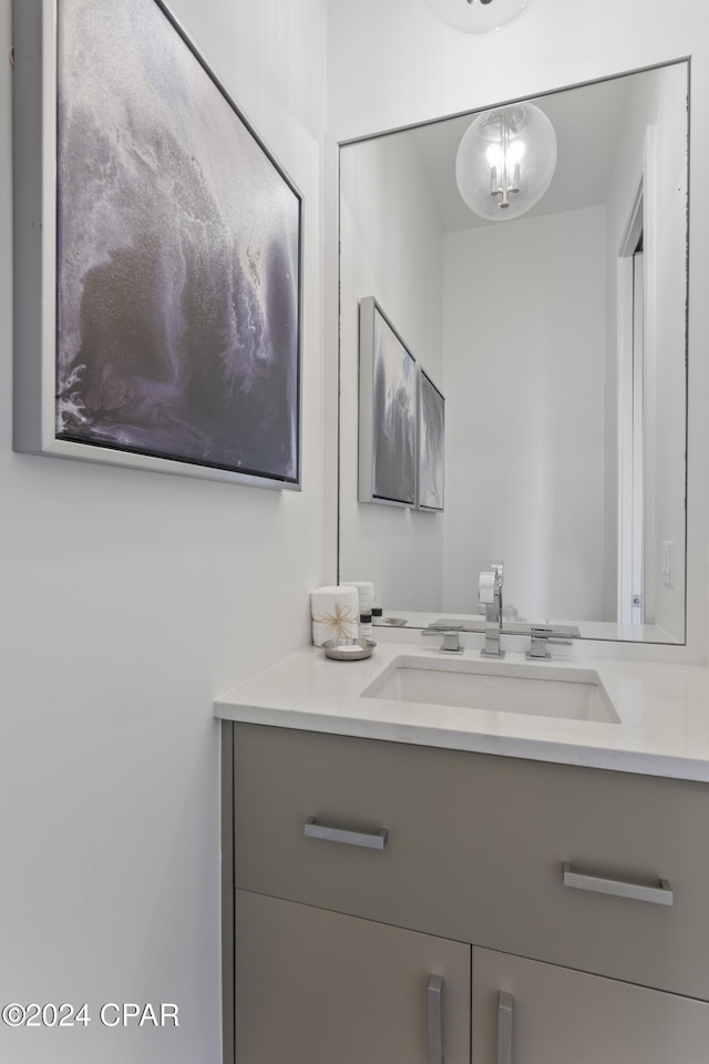 bathroom with vanity