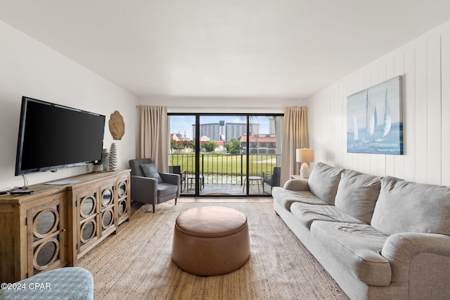 living room featuring wood-type flooring