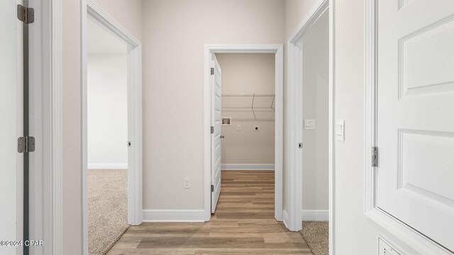 full bathroom featuring shower / tub combination, hardwood / wood-style floors, vanity, and toilet