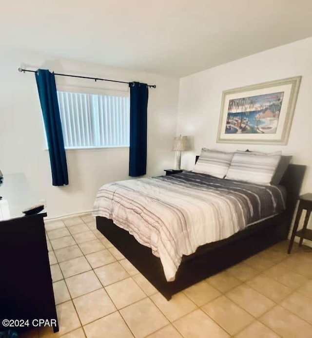 view of tiled bedroom