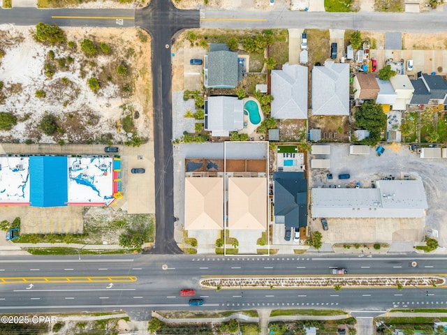 bird's eye view with a residential view