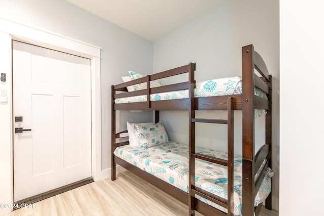 bedroom featuring wood-type flooring