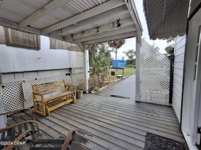 view of wooden deck