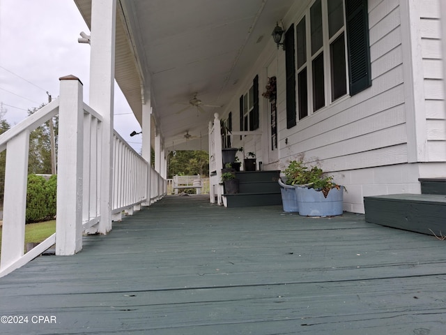 wooden deck featuring a porch