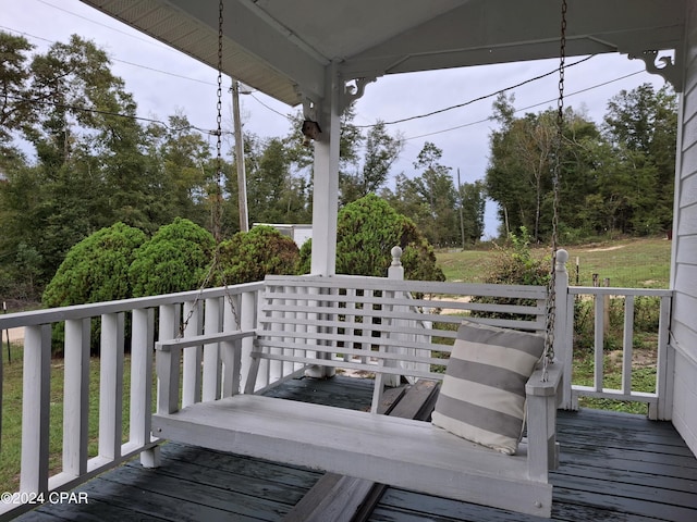 view of wooden terrace