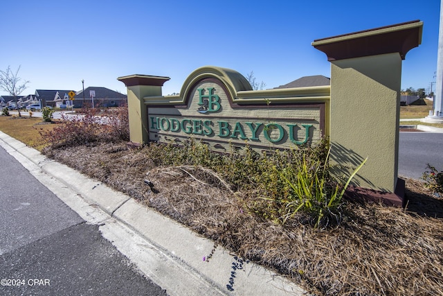 view of community sign