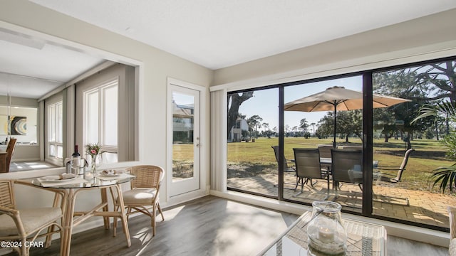 sunroom with a wealth of natural light