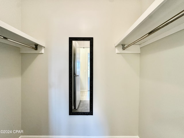 view of walk in closet