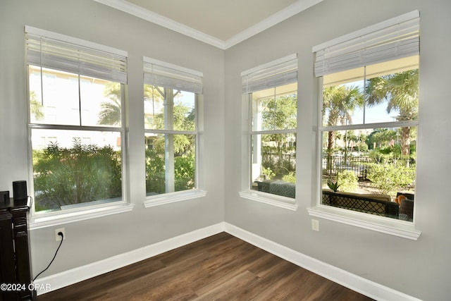 unfurnished sunroom with a healthy amount of sunlight