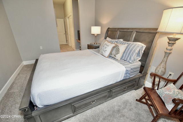 view of carpeted bedroom