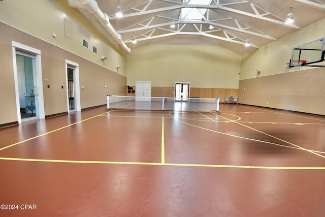 view of sport court with tennis court