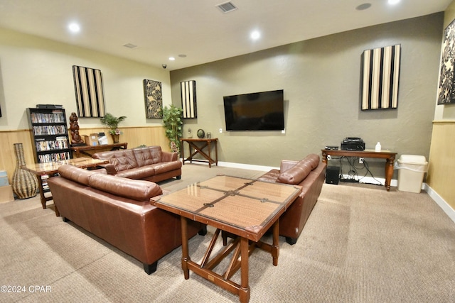 view of carpeted living room