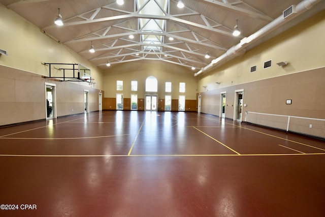 view of basketball court