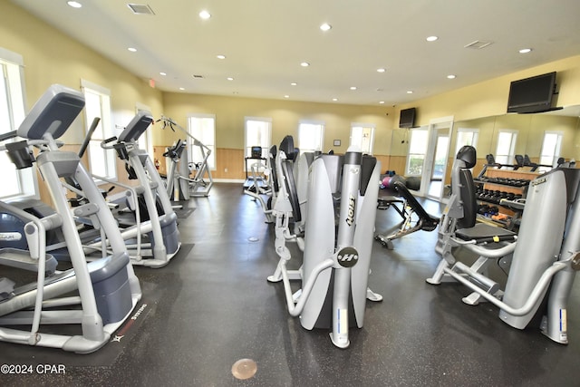 view of exercise room