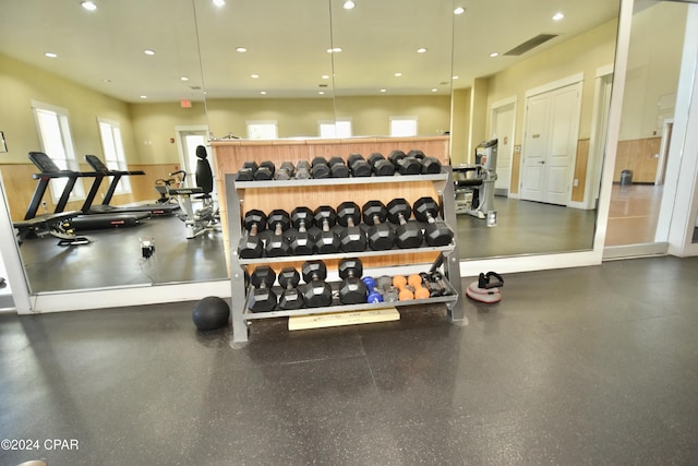 view of workout area