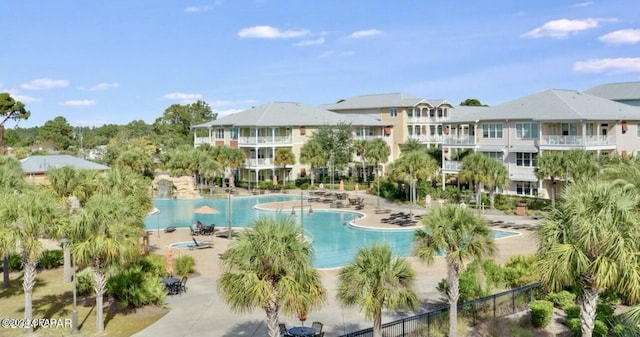 view of pool with a patio