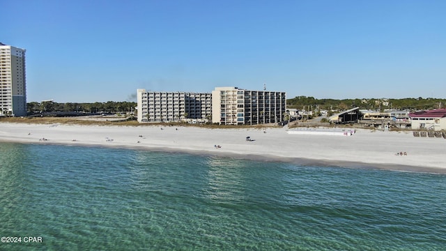 property view of water with a view of the beach