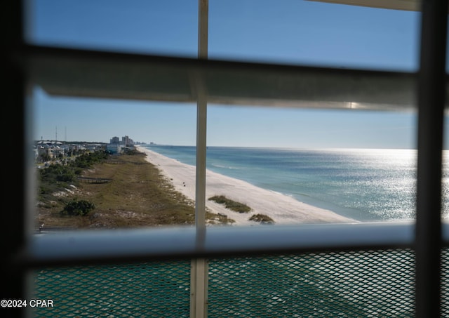 water view with a view of the beach