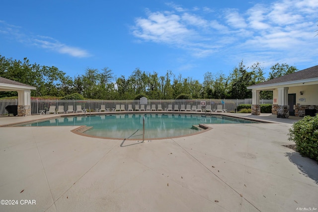 view of pool with a patio area