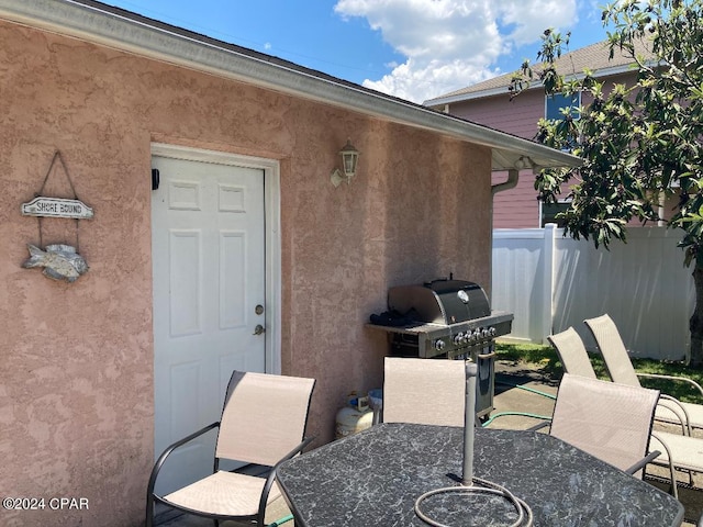 view of patio / terrace with area for grilling