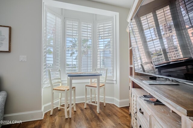 office featuring dark hardwood / wood-style floors