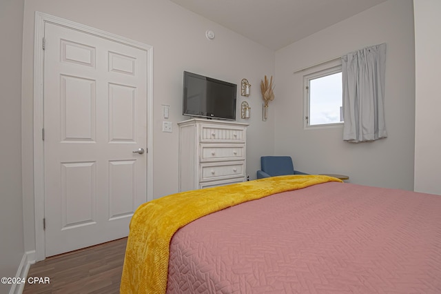 bedroom featuring hardwood / wood-style floors