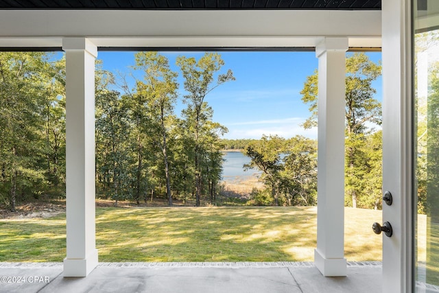 exterior space with concrete flooring