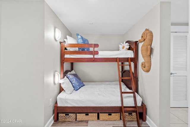 view of tiled bedroom