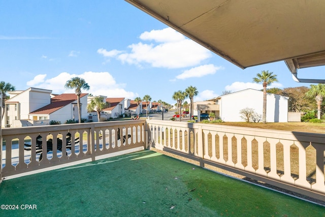 view of patio / terrace with a balcony