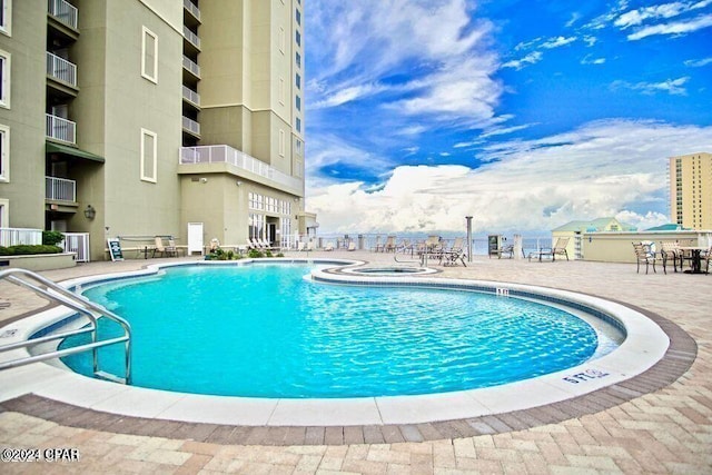 view of pool with a patio