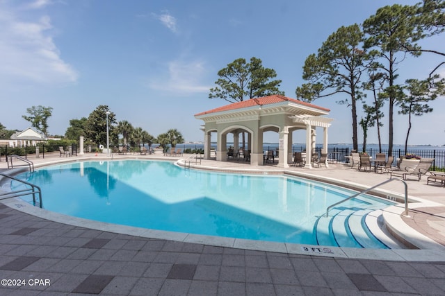 view of pool featuring a patio area