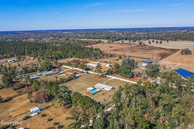 drone / aerial view featuring a rural view