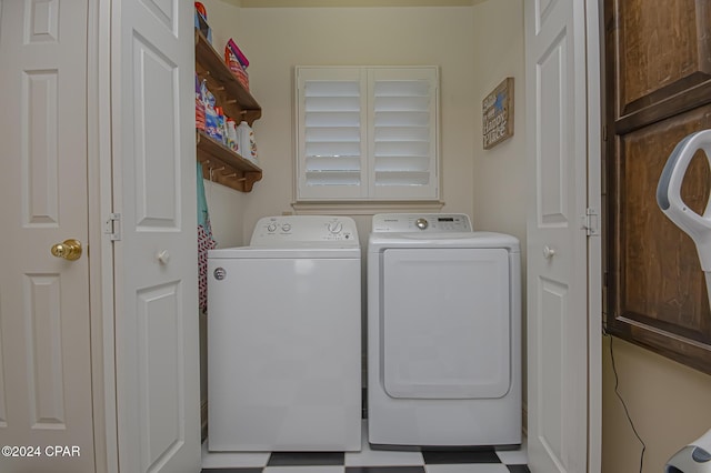 laundry area featuring washer and dryer