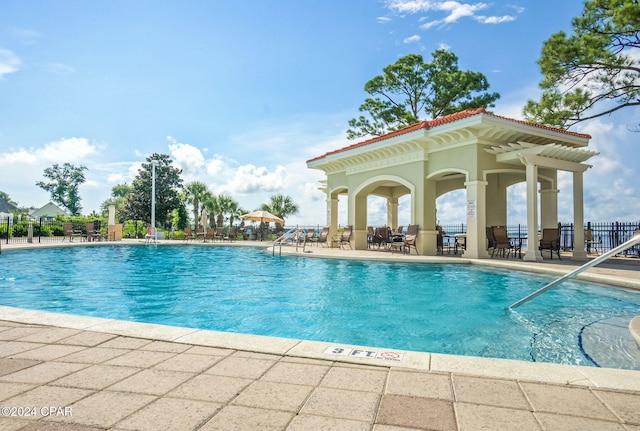 view of pool with a patio