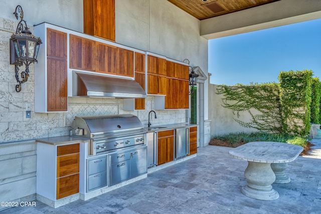 3730 Preserve Bay Blvd, Panama City, FL 32408 - view of patio featuring an outdoor kitchen, area for grilling, and sink