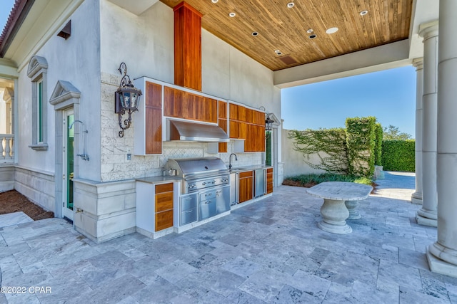 3730 Preserve Bay Blvd, Panama City, FL 32408 - view of patio with a grill, sink, and exterior kitchen