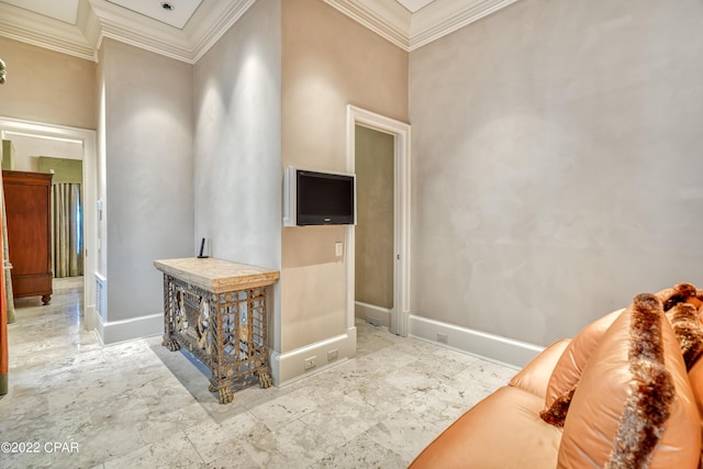 3730 Preserve Bay Blvd, Panama City, FL 32408 - living room with a towering ceiling and crown molding