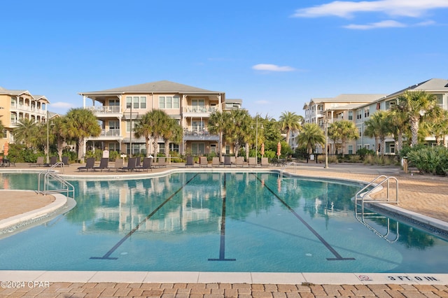 view of pool with a patio area