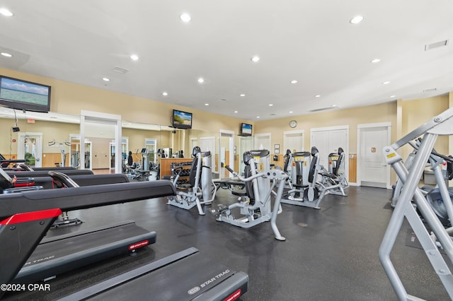 view of exercise room