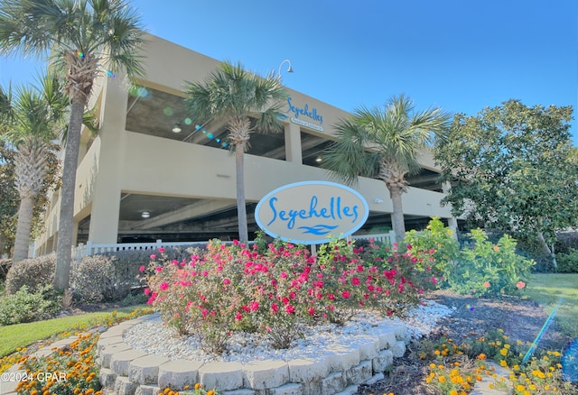 view of community sign