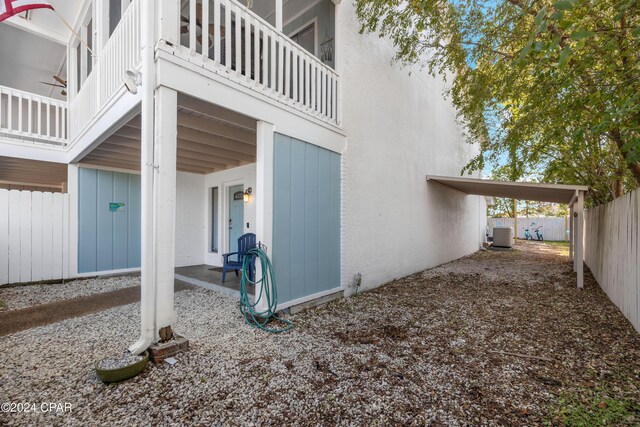 view of property exterior featuring cooling unit