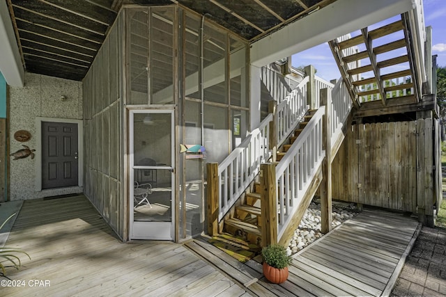 exterior space with a sunroom