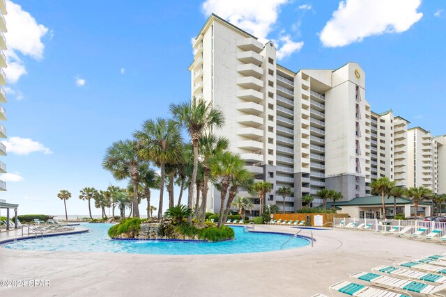 view of pool with a patio